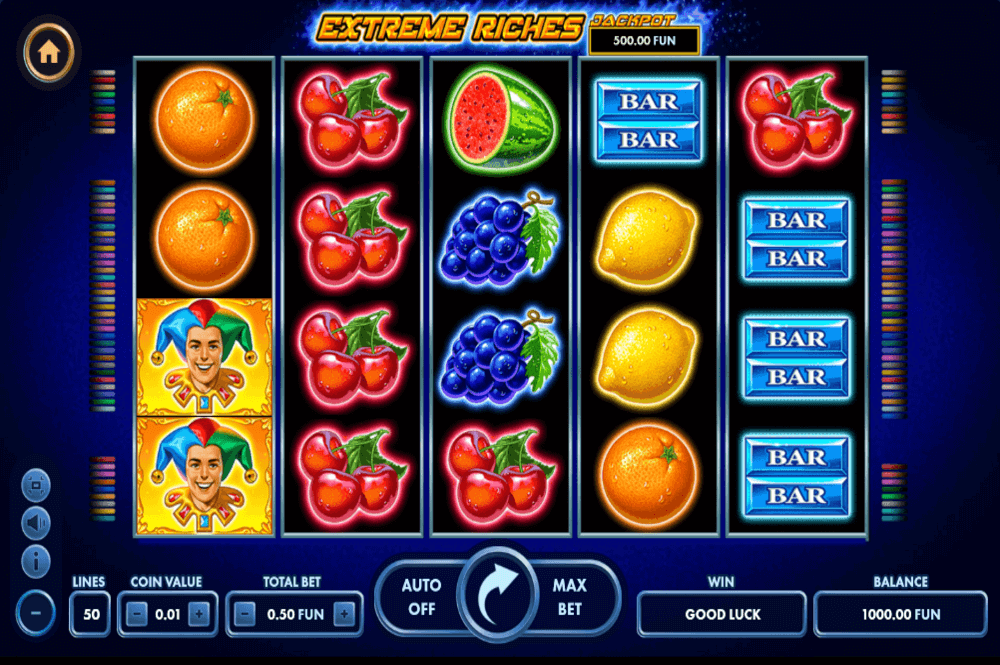 Screenshot of the game Extreme Riches